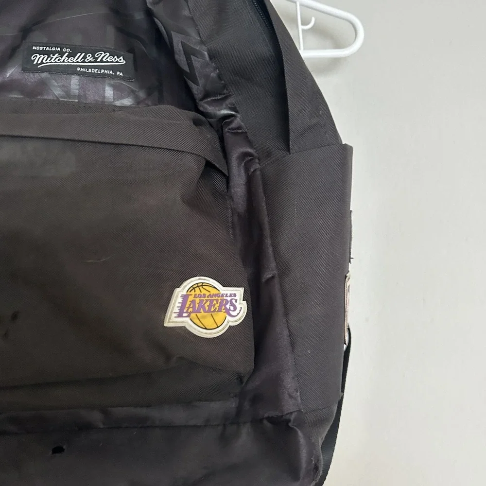 MITCHELL & NESS LA Lakers Backpack Has Some Small Holes Cosmetic 17‎ X 13
